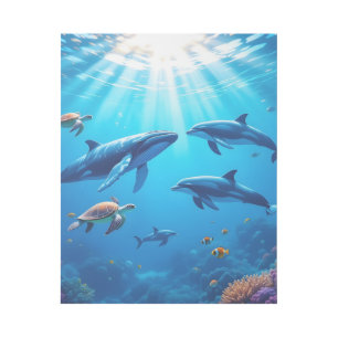 Dreamlike Luminous Waters, Ocean Wildlife Art