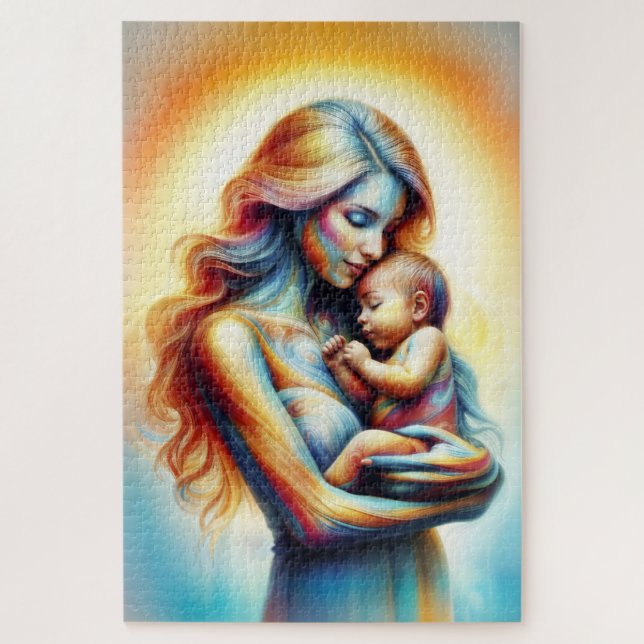 Dreamlike maternal bond fantasy mother baby jigsaw puzzle (Vertical)