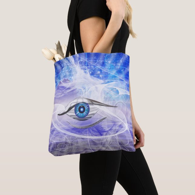 Dreamlike Mystical Cosmic Eye Tote Bag (Close Up)