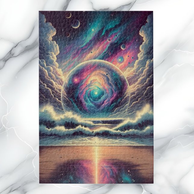 Dreamlike Psychedelic Celestial Stormy Sea Jigsaw Puzzle (Creator Uploaded)