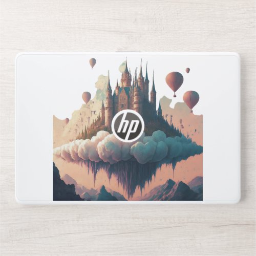  dreamlike scene of a castle on a cloud HP laptop skin