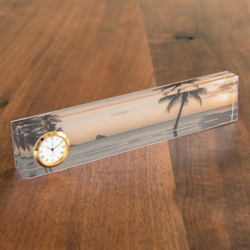 Dreamlike setting on a tropical beach desk name plate