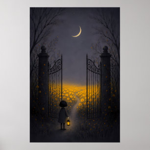 Dreamlike Yellow Garden Gate Wall Art