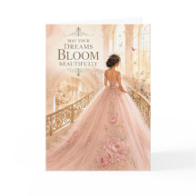 Dreams Bloom Quinceañera Sweet 16 Birthday Card