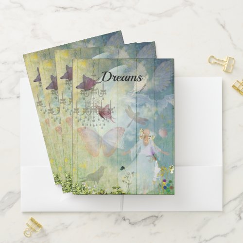 Dreams Collage Pocket Folder