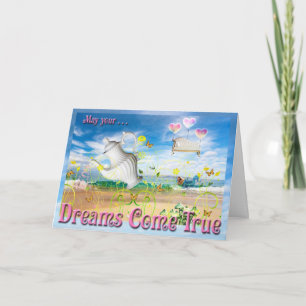 "Dreams Come True"  Artistic Birthday Card