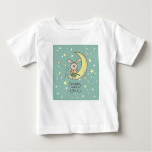 Dreams Come True Bunny on the Moon Baby T-Shirt