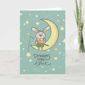 Dreams Come True | Bunny on the Moon Card