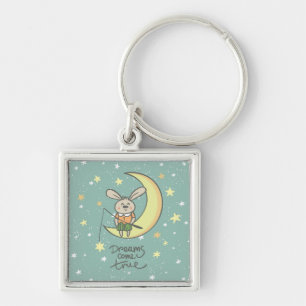 Dreams Come True   Bunny on the Moon Keychain