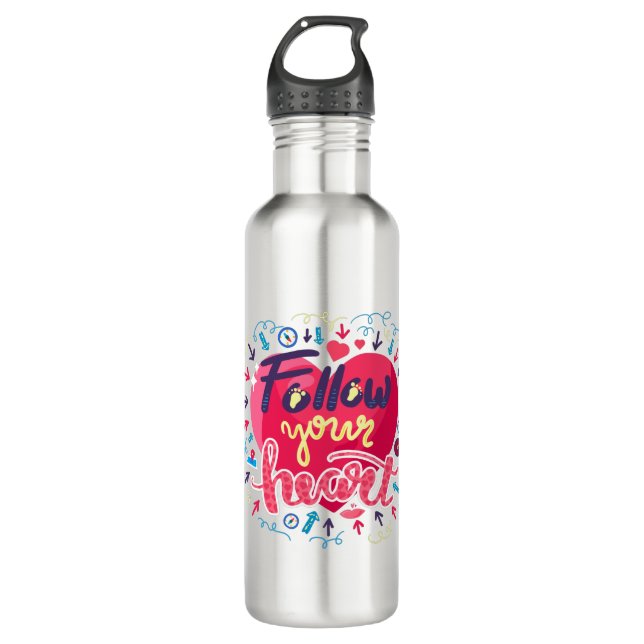 Dreams come true, Inspirational quotes Stainless Steel Water Bottle (Front)