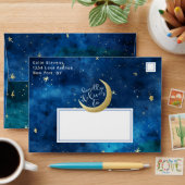 Dreams Do Come True Moon Stars Baby Shower 5x7 Envelope (Desk)