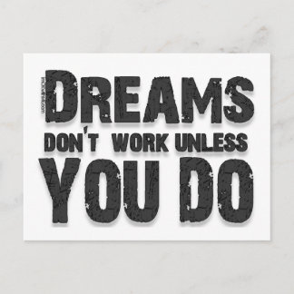 Dreams Don't Work Postcard