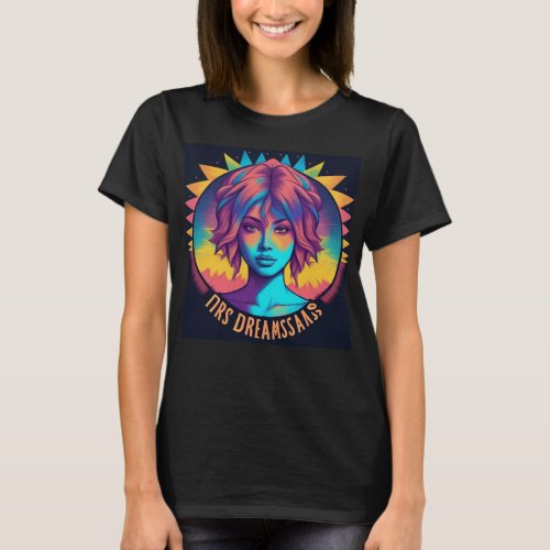 Dreams in Colors T_shirt design features a vibran