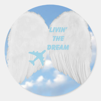 Dreams in D'Skies Classic Round Sticker