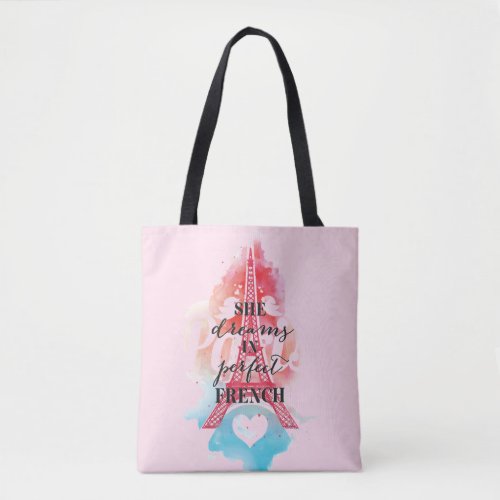 Dreams in French All_Over_Print Tote Bag