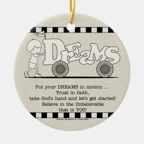 Dreams in Motion Ceramic Ornament