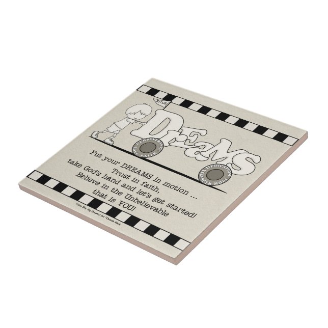 Dreams in Motion Ceramic Tile (Side)