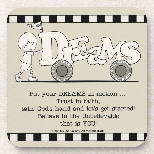 Dreams in Motion Drink Coaster (Front)