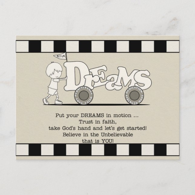 Dreams in Motion Postcard (Front)