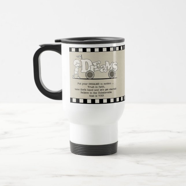 Dreams in Motion Travel Mug (Left)