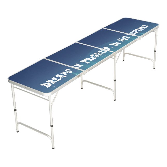 Dreams In Progress; Do Not Disturb Beer Pong Table (Angled)