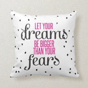 Dreams Motivational Quote Throw Pillow
