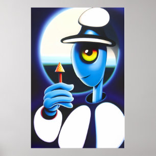 Dreams of a Blue Turtle Ken Gage Surrealist Poster