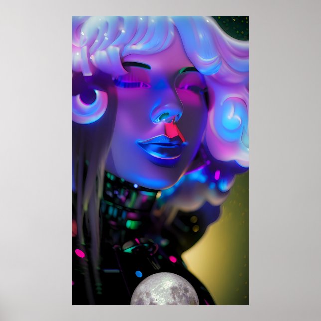 Dreams of a Mood So Blue - Ken Gage Art Poster (Front)