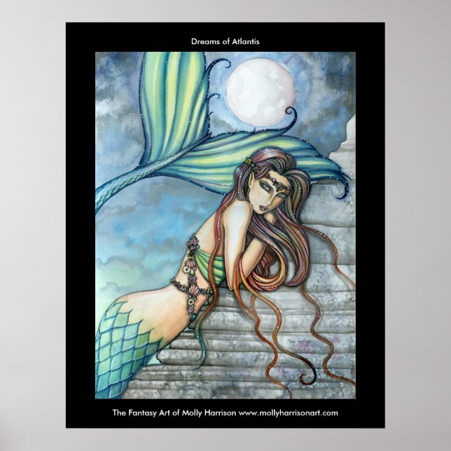 Dreams of Atlantis Mermaid Poster (Front)