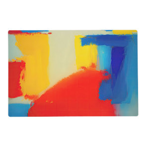 "Dreams of Cobalt" Abstract Art Placemat