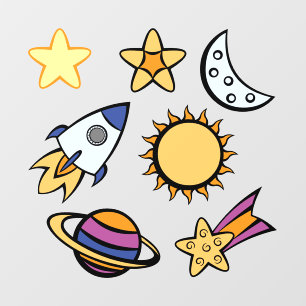 Dreams of Space Icons Wall Decal