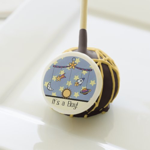 Dreams of Space Mobile Baby Shower Cake Pop
