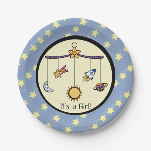 Dreams of Space Mobile Baby Shower Paper Plates