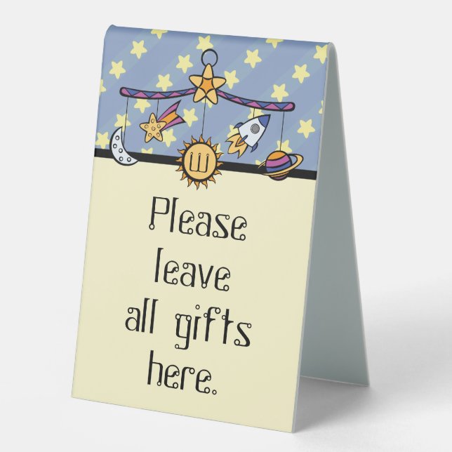 Dreams of Space Mobile Table Tent Sign (Front)