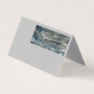 Dreams of the Ocean'19 acrylic painting in grey Business Card