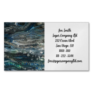 Dreams of the ocean'20 abstract painting  business card magnet