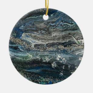 Dreams of the Ocean'20 abstract painting Ceramic Ornament