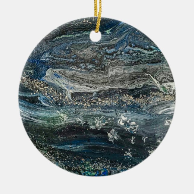 Dreams of the Ocean'20 abstract painting  Ceramic Ornament (Front)