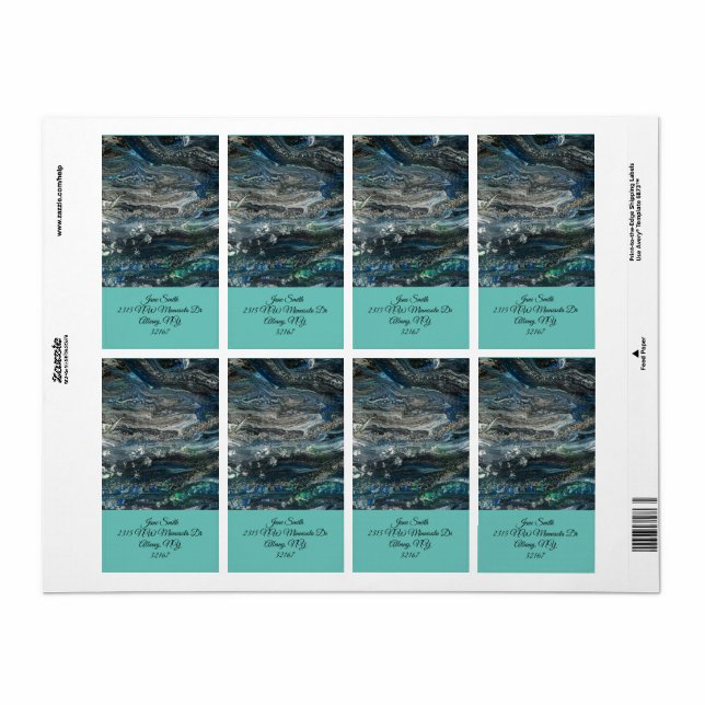 Dreams of the Ocean'20 abstract painting  Label (Full Sheet)