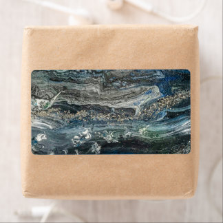 Dreams of the Ocean'20 abstract painting Label