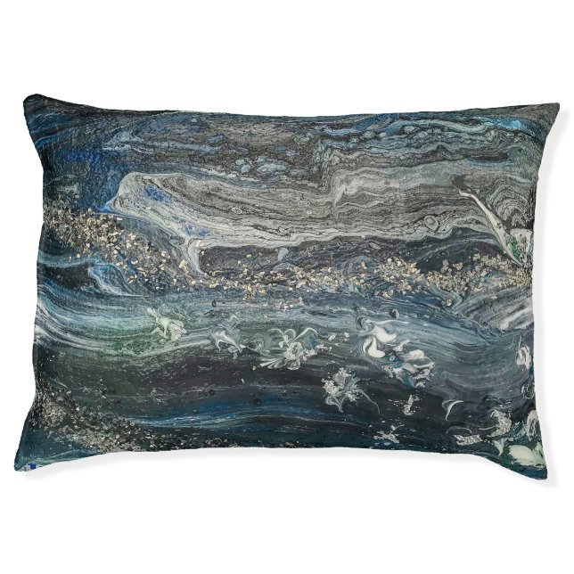 Dreams of the Ocean'20 abstract painting  Pet Bed (Front)
