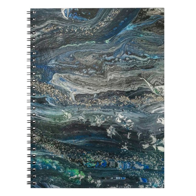 Dreams of the Ocean'20 abstract painting sea grey  Notebook (Front)