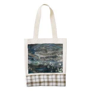 Dreams of the Ocean'20 abstract painting Zazzle HEART Tote Bag