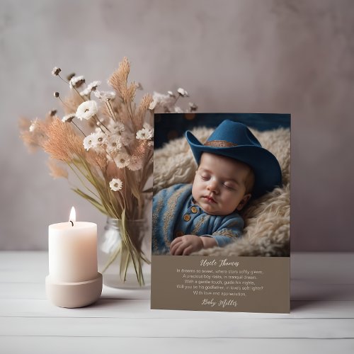 Dreams of the Range Cowboys Lullaby Godfather Invitation