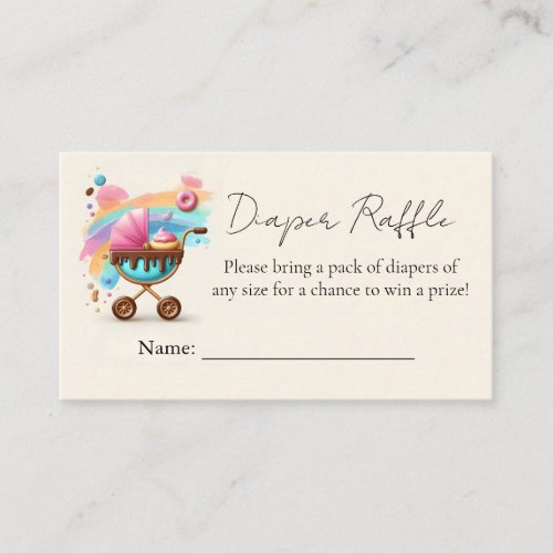 Dreams Pink Blue Donuts And Diapers Baby Shower Enclosure Card