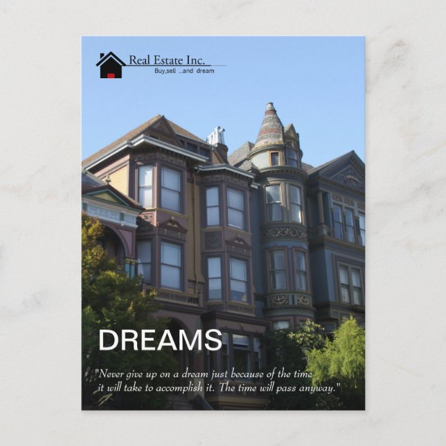 Dreams Real Estate postcard (Front)