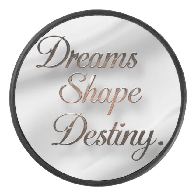 Dreams Shape Destiny  Hockey Puck (Front)