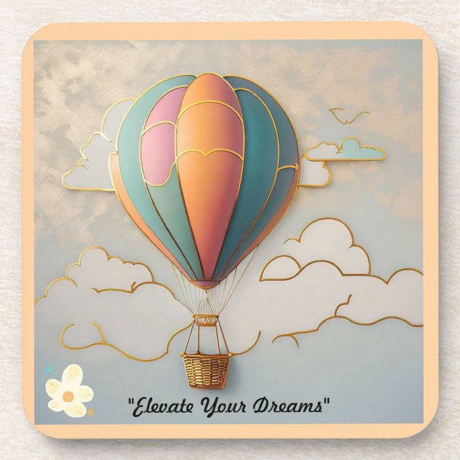 "Dreams Take Flight" Beverage Coaster (Front)