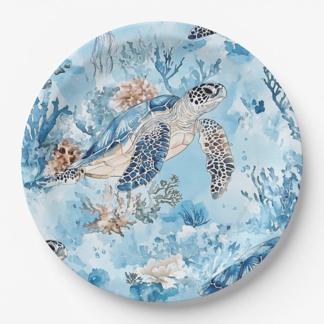 Dreams under the sea Paper Napkin Paper Plates (Front)