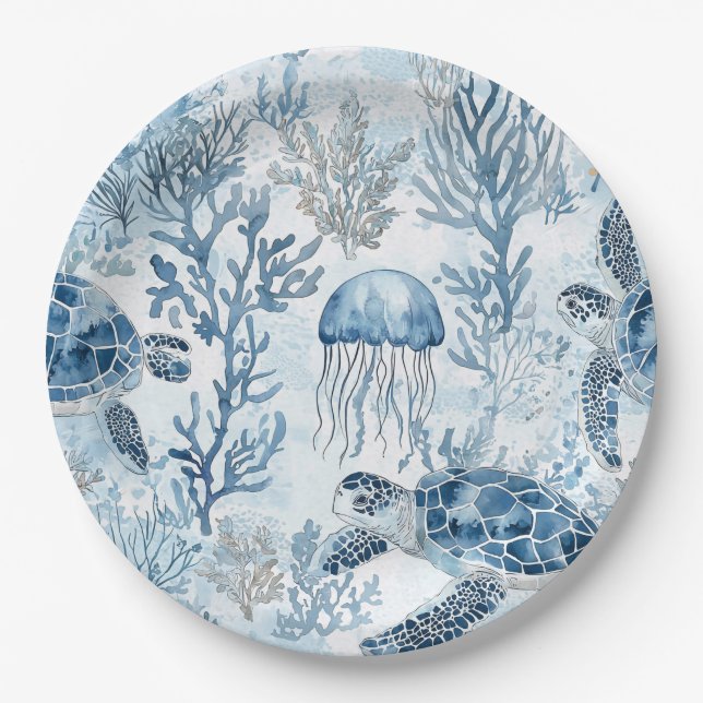 Dreams under the sea Paper Napkin Paper Plates (Front)
